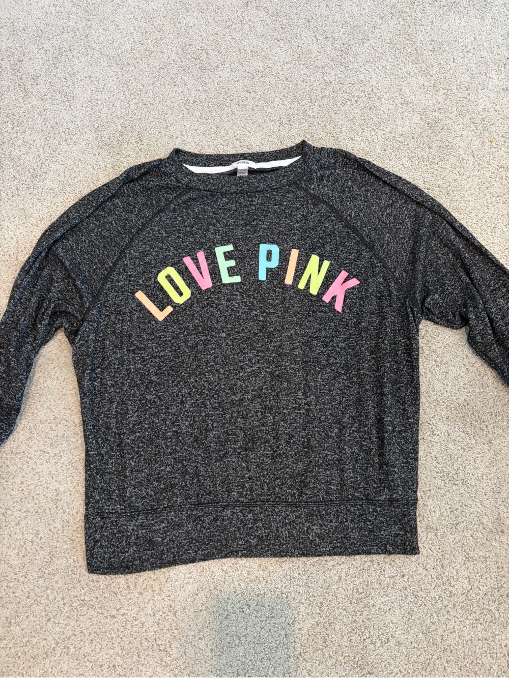 Victoria’s Secret PINK XS Love Pink Rainbow Lounge Sweatshirt